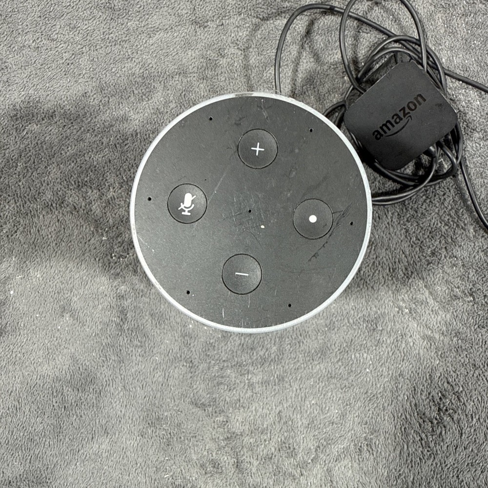 Amazon Echo (2nd Generation) Smart Assistant Charcoal Black Fabric Works Tested