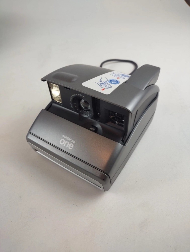 Polaroid One 600 Instant Camera: Folding Polaroid Silver/Gray