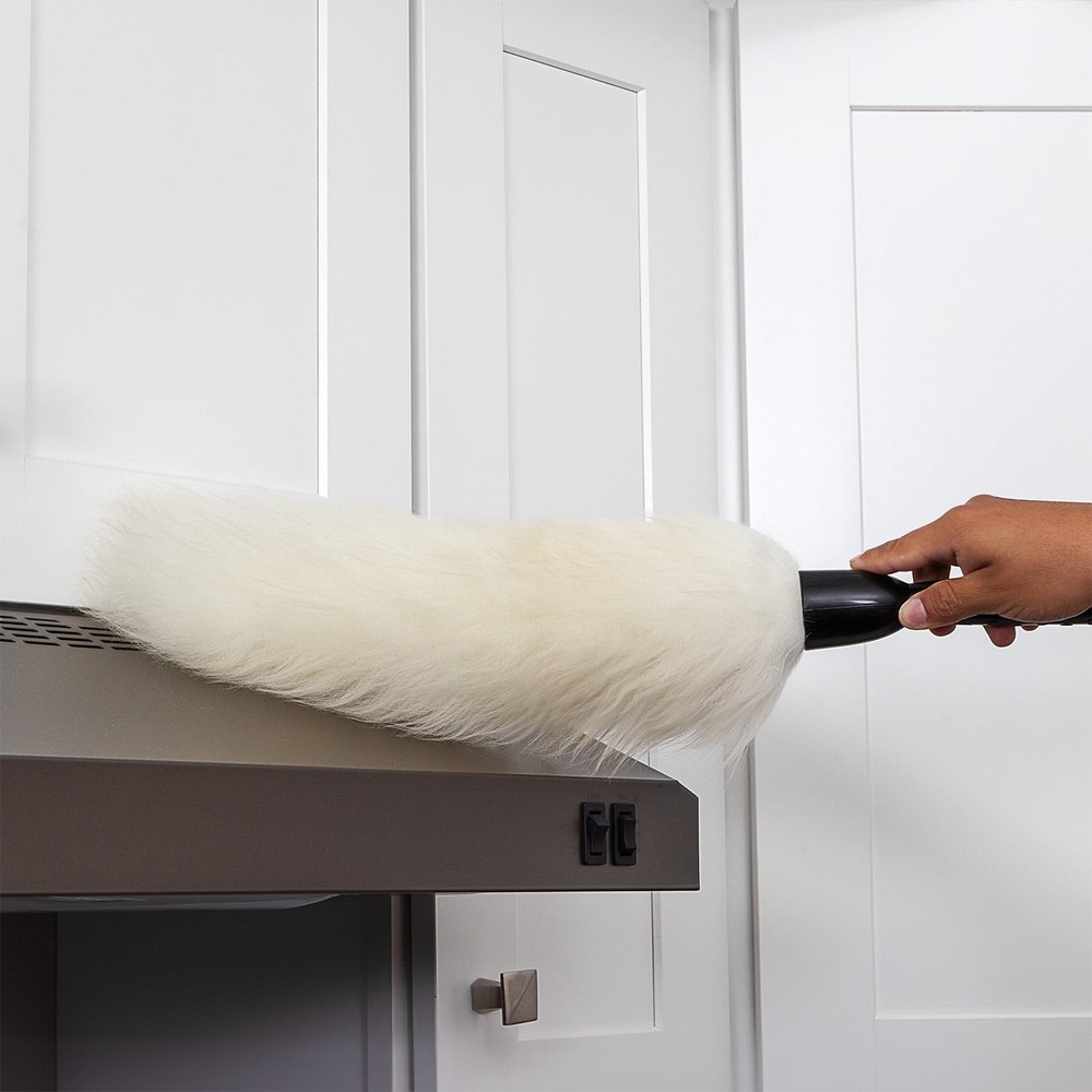 Libman Threaded Handle Duster,Natural Lambs Wool,Standard Extension Wand Dusting