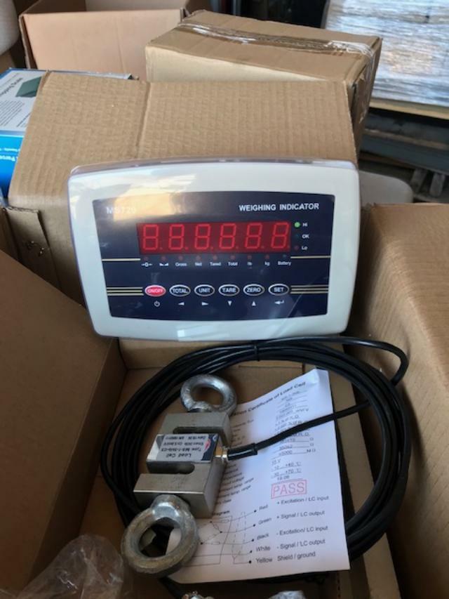 3000 LB CALIBRATED S-TYPE LOAD CELL INDICATOR CRANE SCALE TENSION/ COMPRESSION