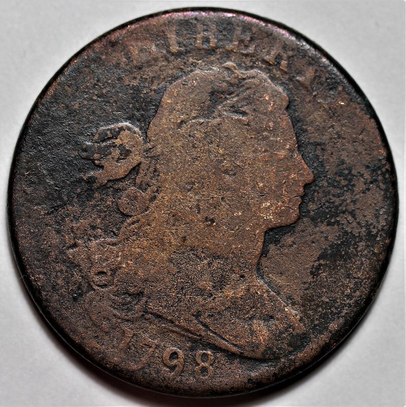 1798 Draped Bust Large Cent - US 1c Copper Coin