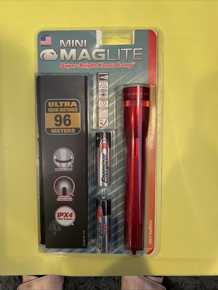 maglite mini led 2-cell aa flashlight Red M2A03H