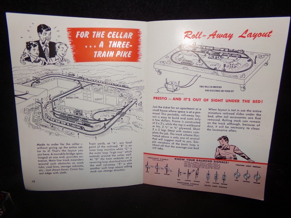 Lionel Train Layout Plan Booklet, Ca.1950, Free Shipping