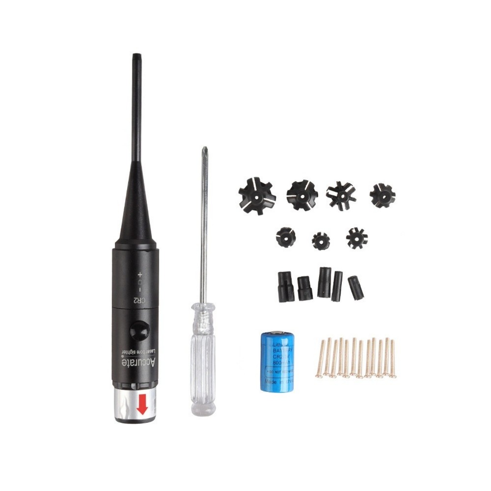 Laser Bore Sight Kit Red Beam 12 Adapters Alignment Tool Calibration Device