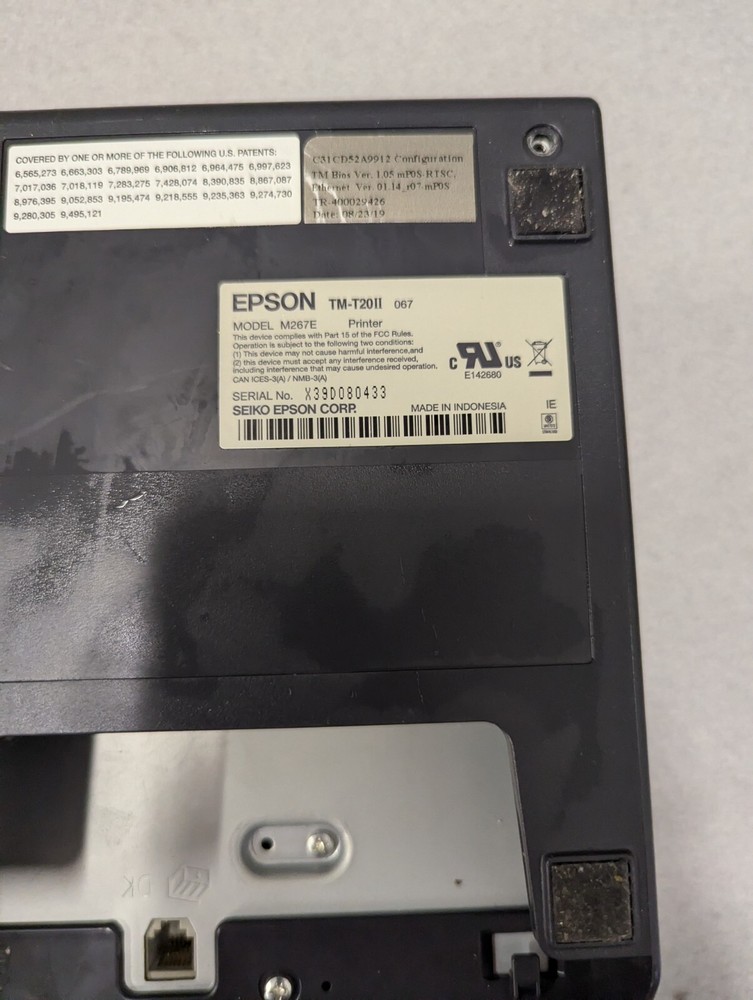 Epson TM-T20II M267E USB/NETWORK Thermal POS Receipt Printer