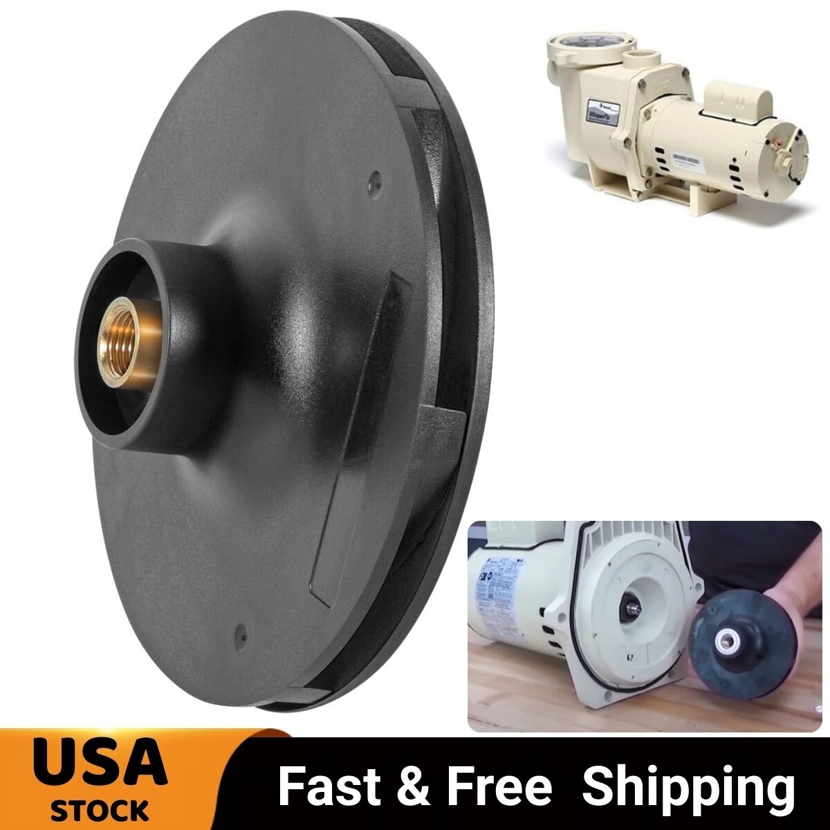 1~1/2 HP Pool Pump Impeller For 073129 Pentair WhisperFlo Pump Replacement