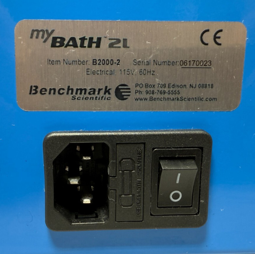 Benchmark Scientific myBath 2L Digital Mini Water Bath B2000-2, 115VAC