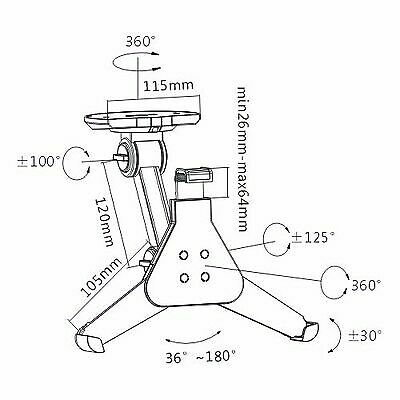 FULL MOTION UNIVERSAL TABLET WALL MOUNT BRACKET FOR iPad GALAXY UNDER COUNTER