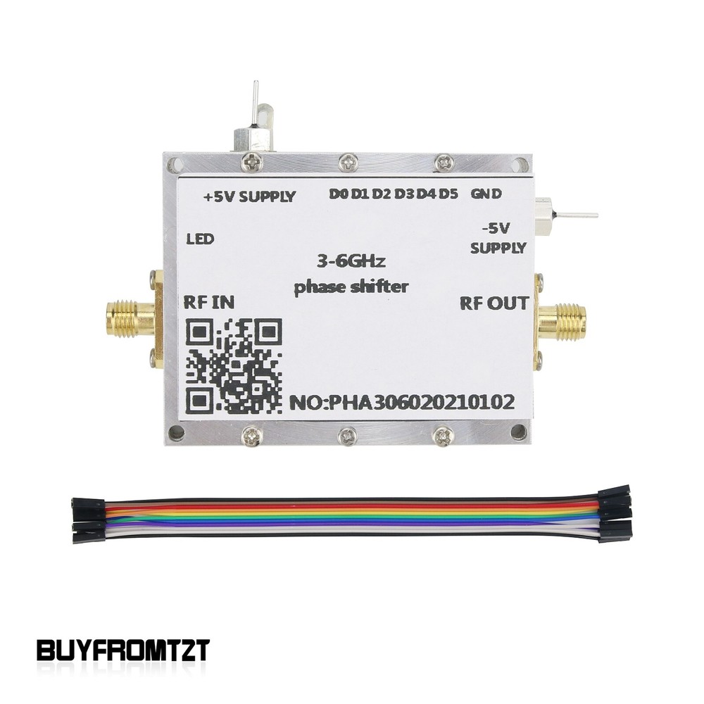 3-6GHz RF Phase Shifter 5.8G Digital C-Band Microwave Phase Shift Module w/Shell