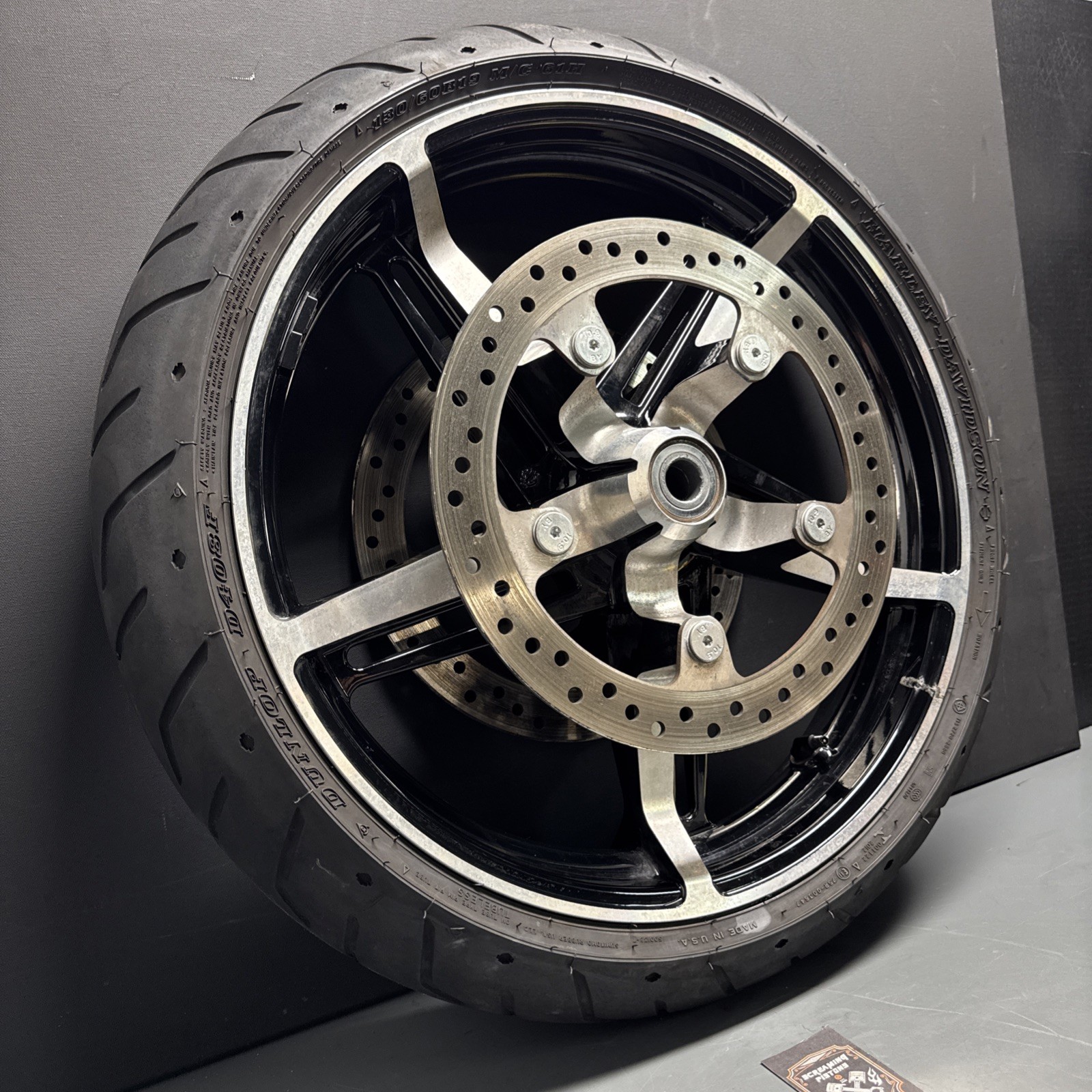 HARLEY TOURING HELIX 19x3.5 FRONT WHEEL ROTORS TIRE 43300926 41500158A 43100045