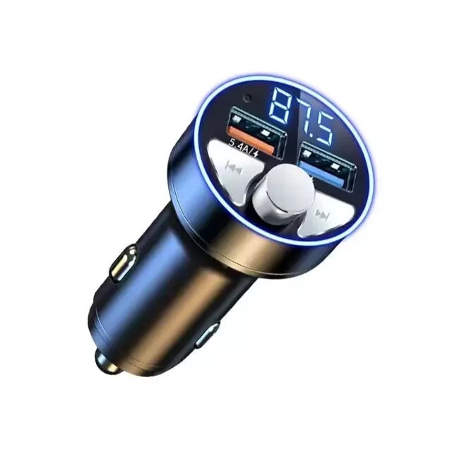 FM Transmitter Bluetooth 5.0 MP3 USB MP3 Car Charger Cigarette Lighter