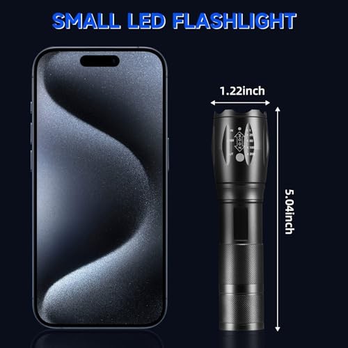 8 Pack Small Flashlight Powerful, 5 Modes Bright LED Flashlights High 8Pack
