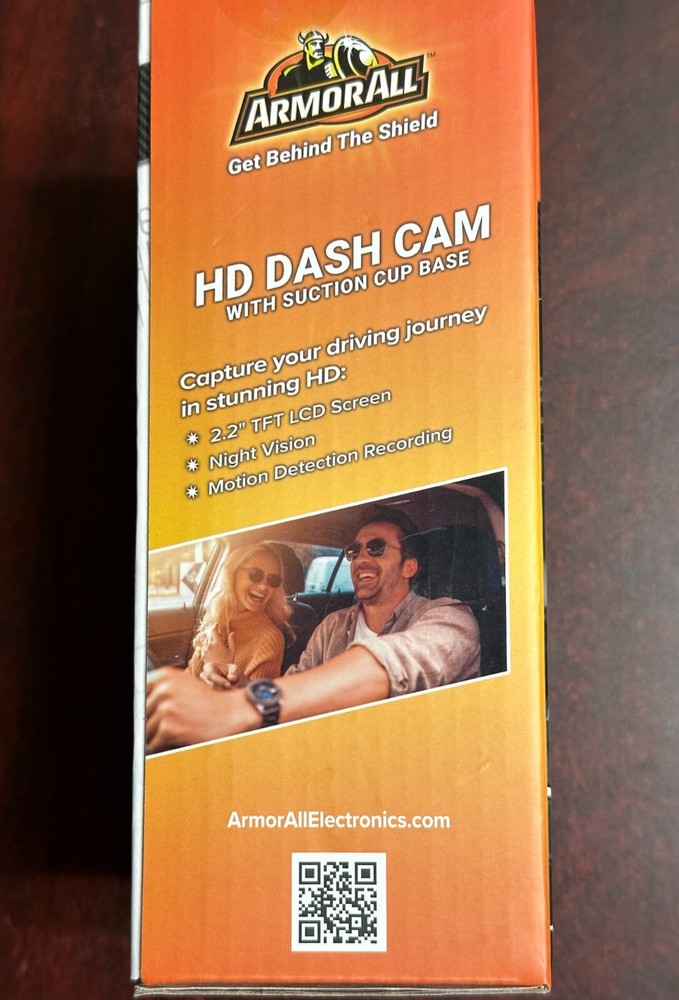 ARMOR ALL Dash Windshield 2.2" LCD HD CAM with Night Vision LED Motion Detection