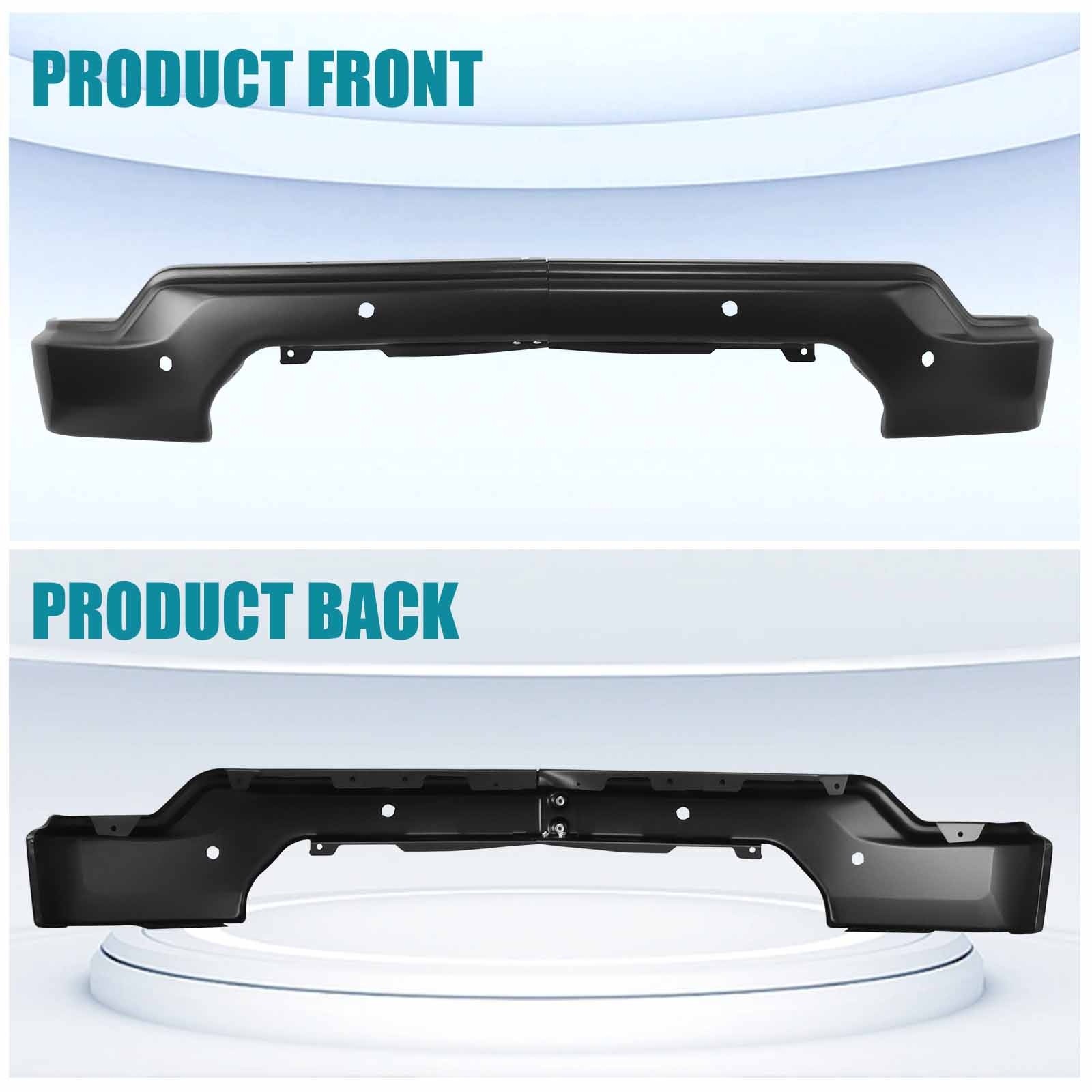 Front Bumper For 2019-2021 GMC Sierra 1500 Black With Sensor holes