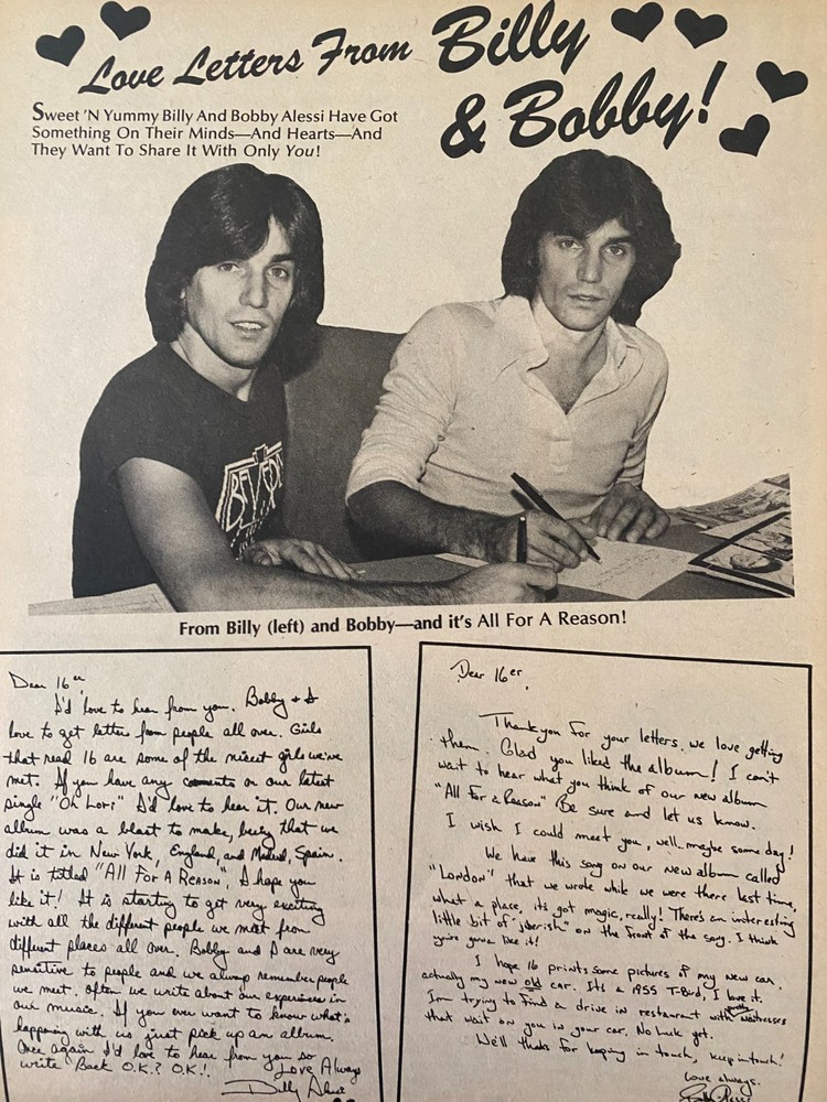 Billy and Bobby Alessi, Brothers, Twins, Alessis, Full Page Vintage Clipping