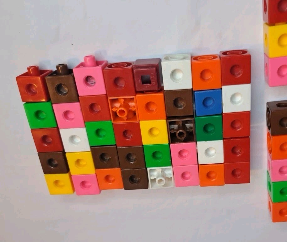 Math Snap Cubes Set 140 Unifix Linking Building Blocks Manipulation Multi-Color