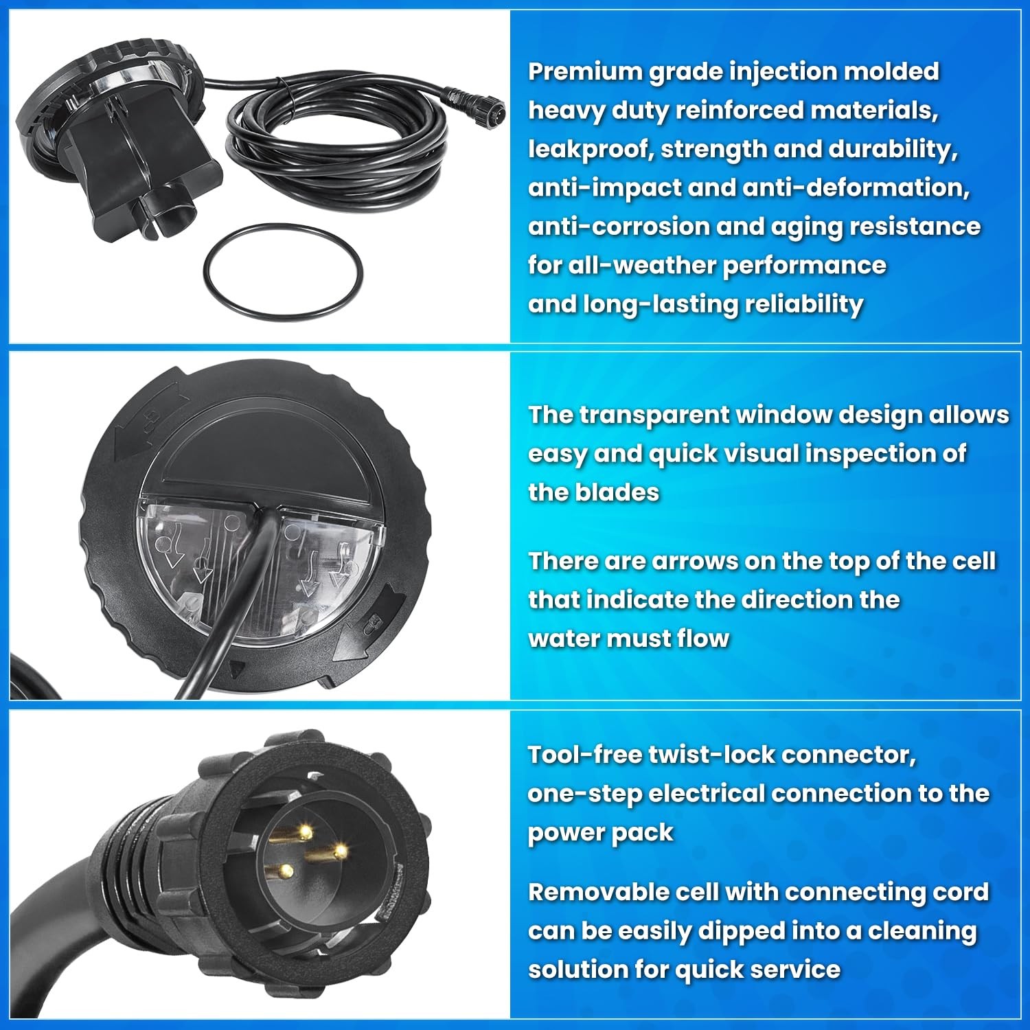 Replacement for Jandy Zodiac R0693900 TruClear Salt Cell Assembly for All Jan...