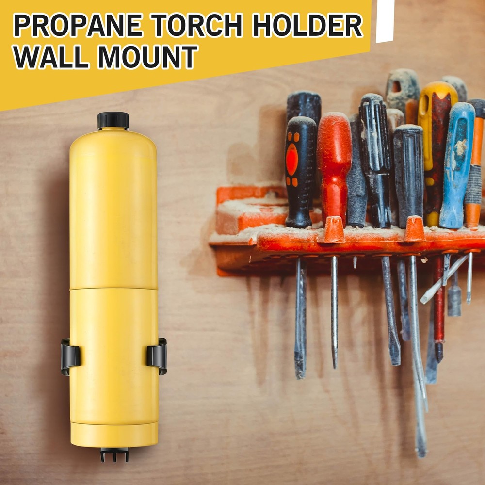 2 Pack Wall Mount Propane Torch Holder for Garage or Workshop Storage