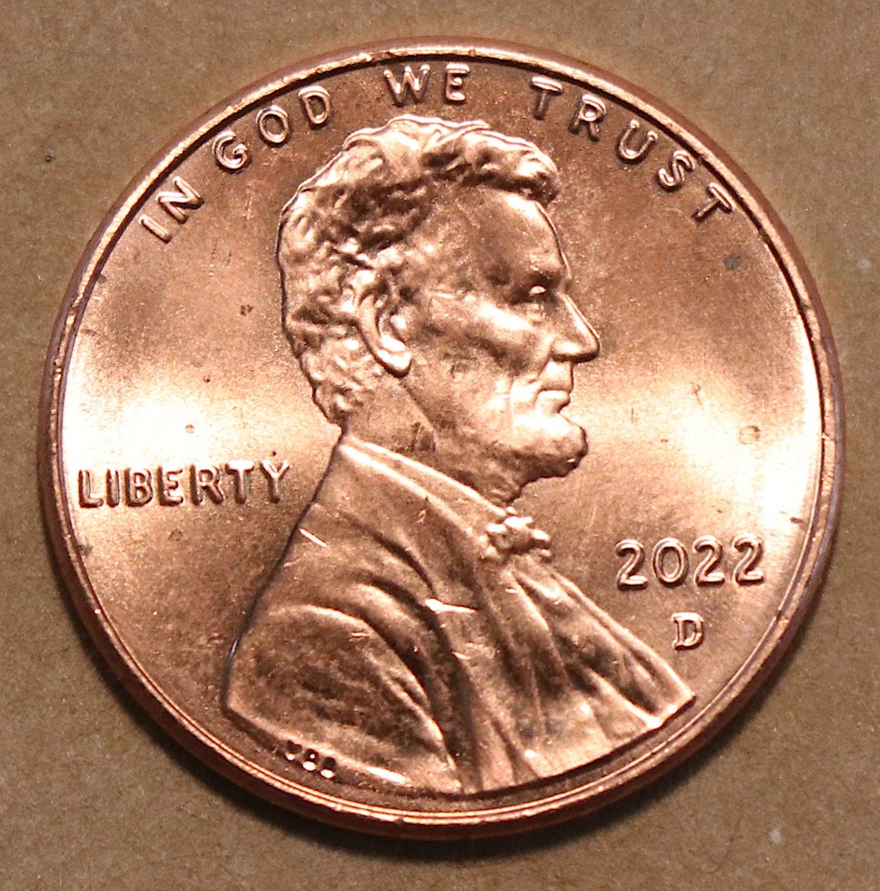 2022 D Lincoln Shield cents BU