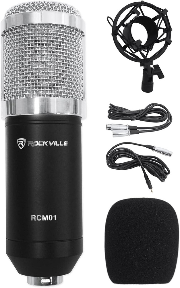 RCM01 Pro Studio Condenser Microphone, 200 Ohm, Cardioid Pattern, Metal Shock Mo