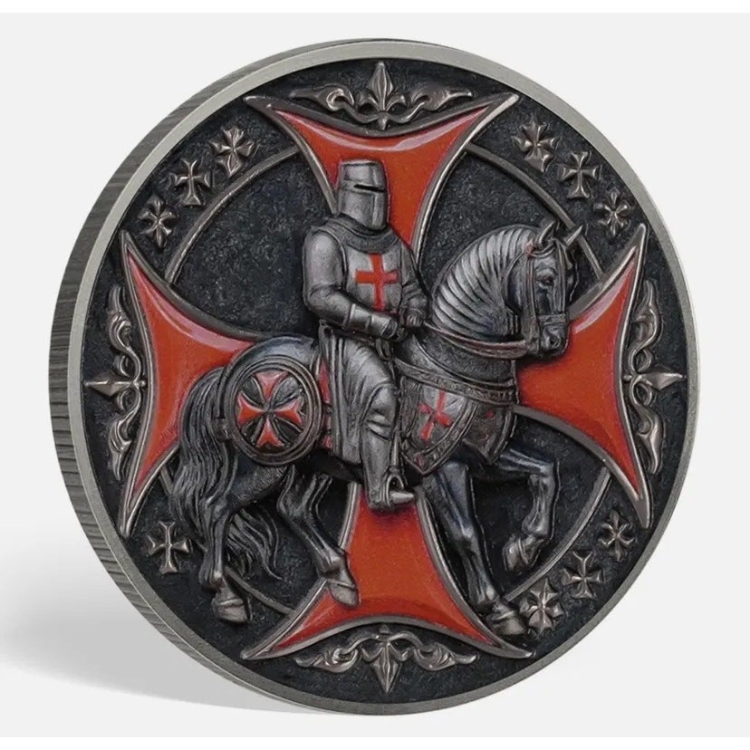 ✨ Handmade Knights Templar Challenge Coin Display Capsule ✨ SAME/NEXT DAY SHIP