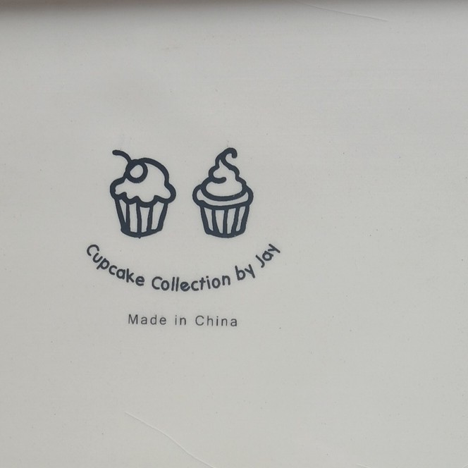 Cupcake Collection by Jay Multicolor Ceramic Rectangle Large Plate Tray