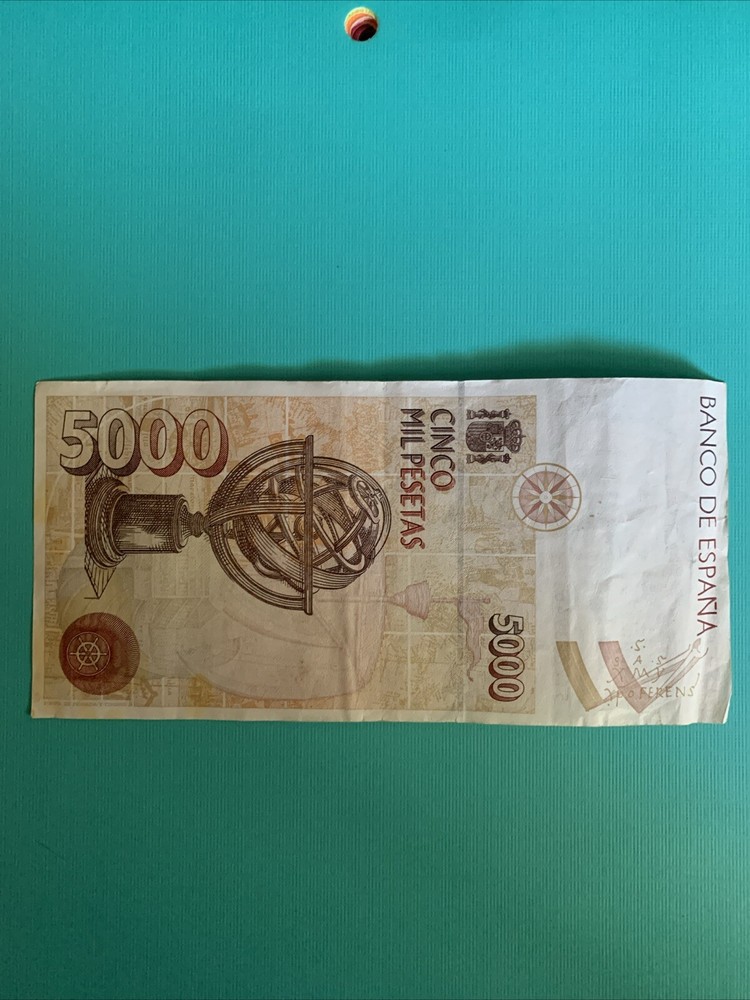 SPAIN 🇪🇦 5,000 PESETAS BANKNOTE 1992