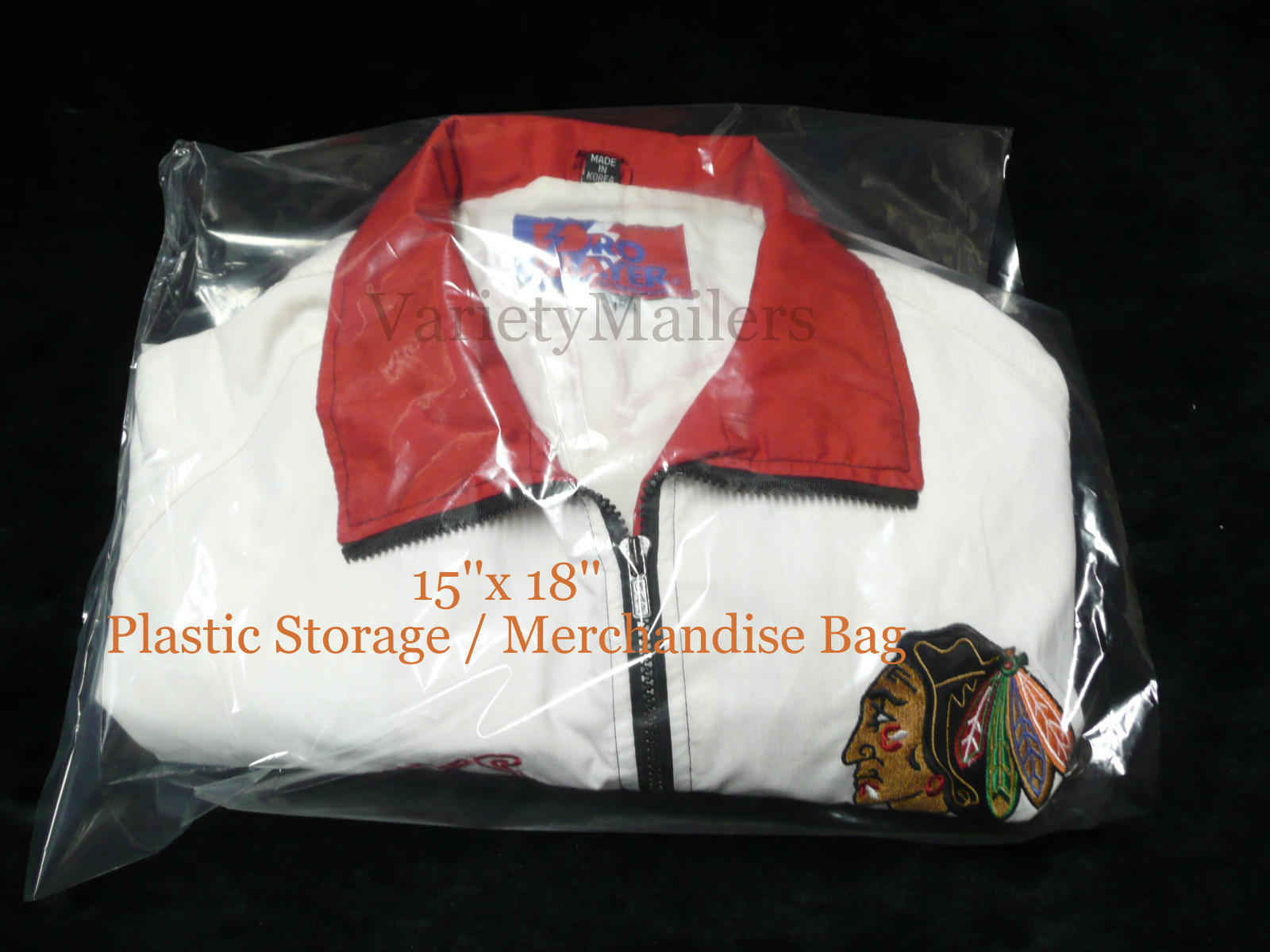 100 Poly Merchandise Bags 15''x 18'' Clear 1 Mil Apparel Plastic Bags 15x18