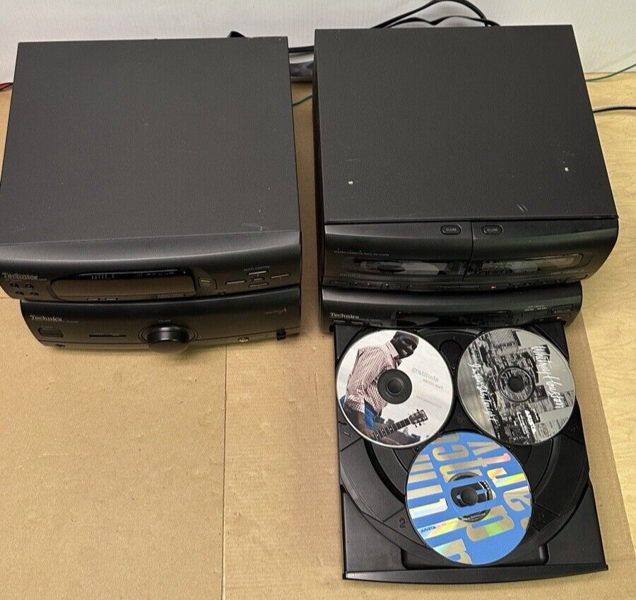 Technics SE-CH505 Component System Tuner Amp CD Changer Works with issues READ