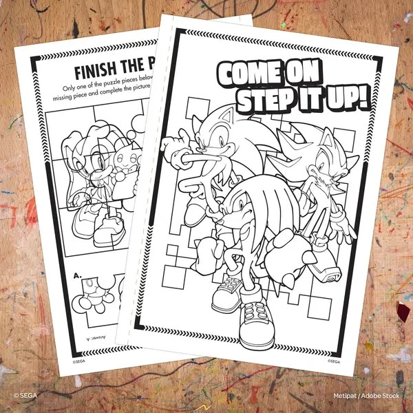 Bendon Publishing Sonic Jumbo Coloring and Activity Book