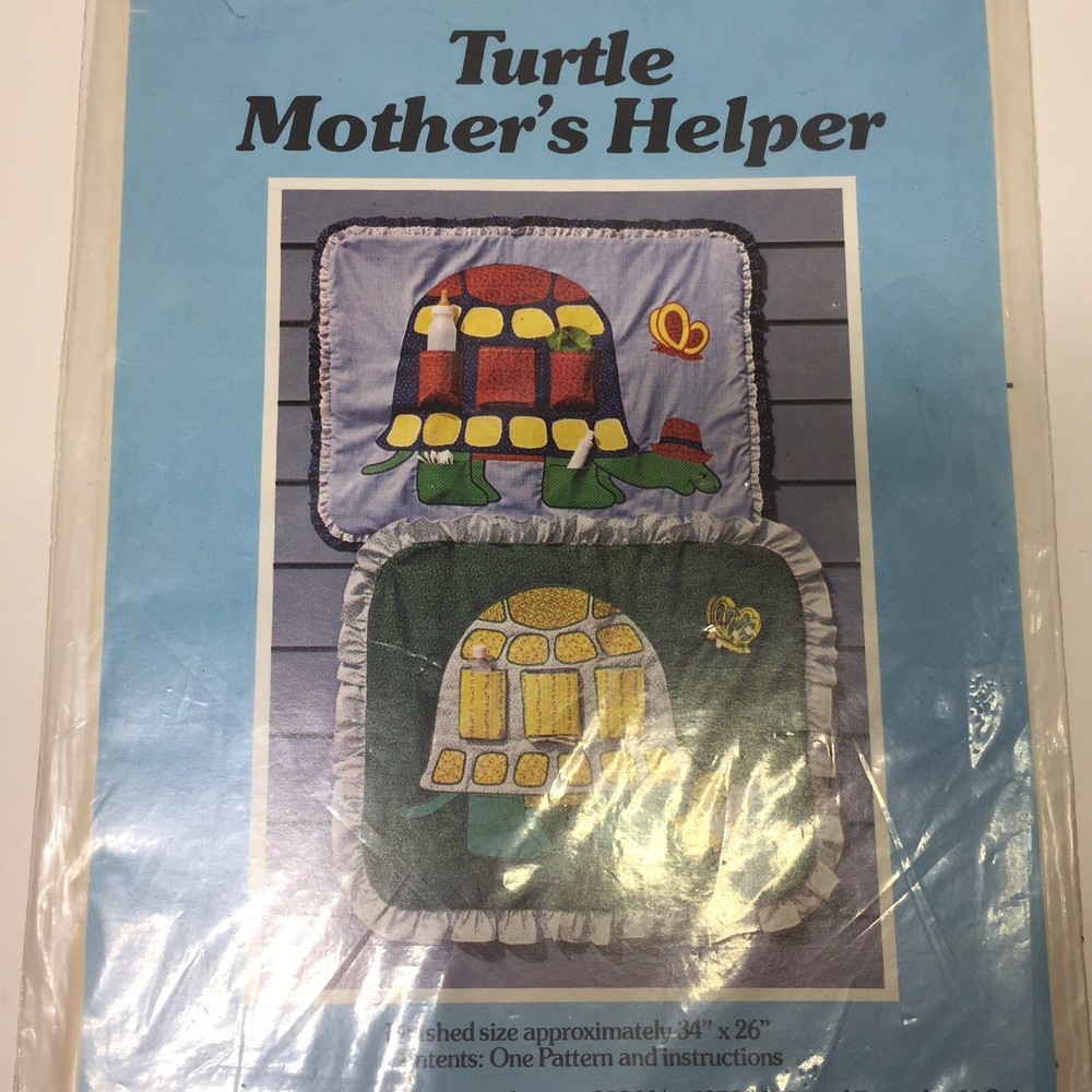 Turtle Mother's Helper Applique Patchwork Craft Pattern 34" x 26" Yours Truly