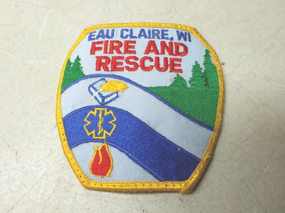 Eau Claire Wisconsin Fire and Rescue Patch First Responders Northwoods