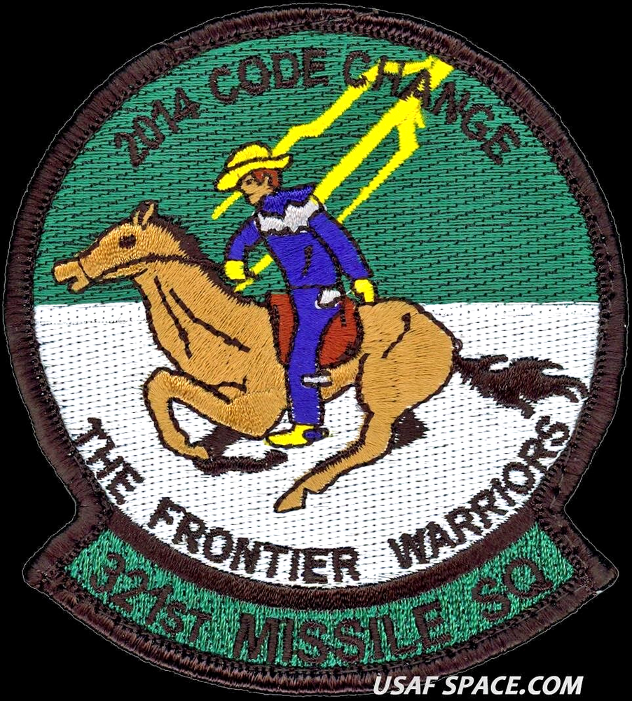 USAF 321st MISSILE SQ- Minuteman III -CODE CHANGE 2014- ORIGINAL AIR FORCE PATCH