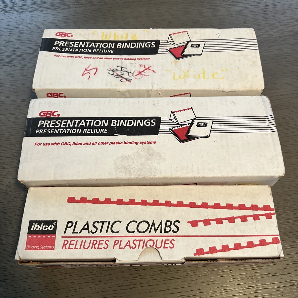GBC CombBind Plastic Presentation Document Binding Spines. Lot Of ~ 190.