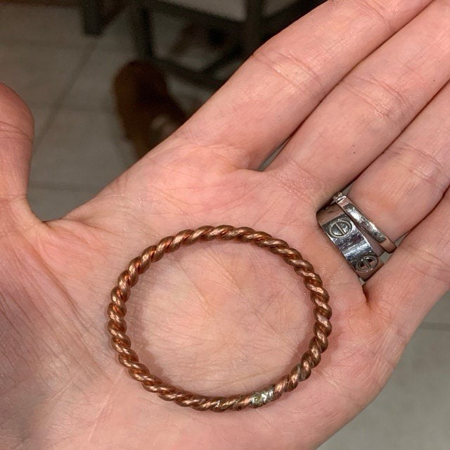 Solid copper Tensor ring. 1/4 Cubit. Block emf, Pain, Healing, Meditation & more