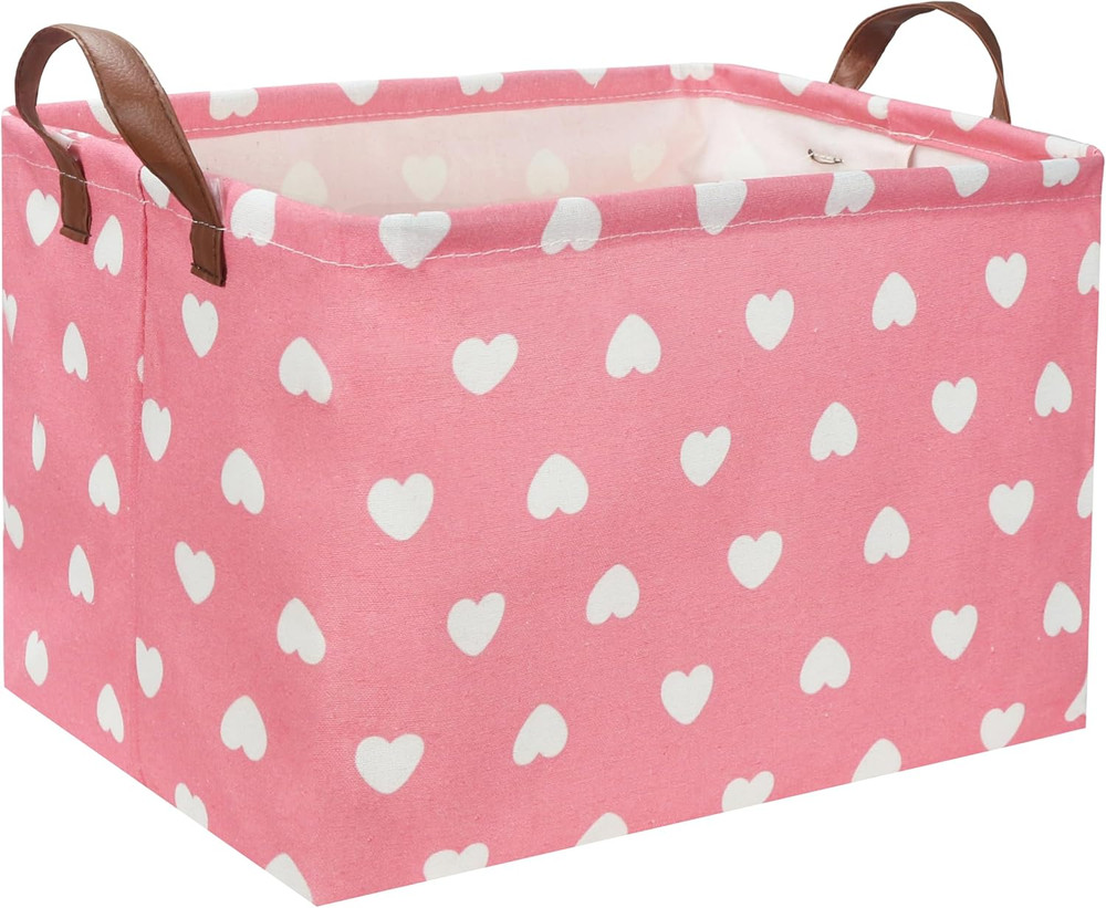 Rectangular Pink BasketsHeart BasketPink Girls Large Love