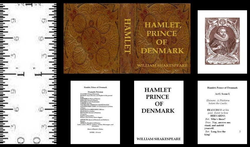 1:12 SCALE MINIATURE BOOK HAMLET MODIFIED SHAKESPEARE