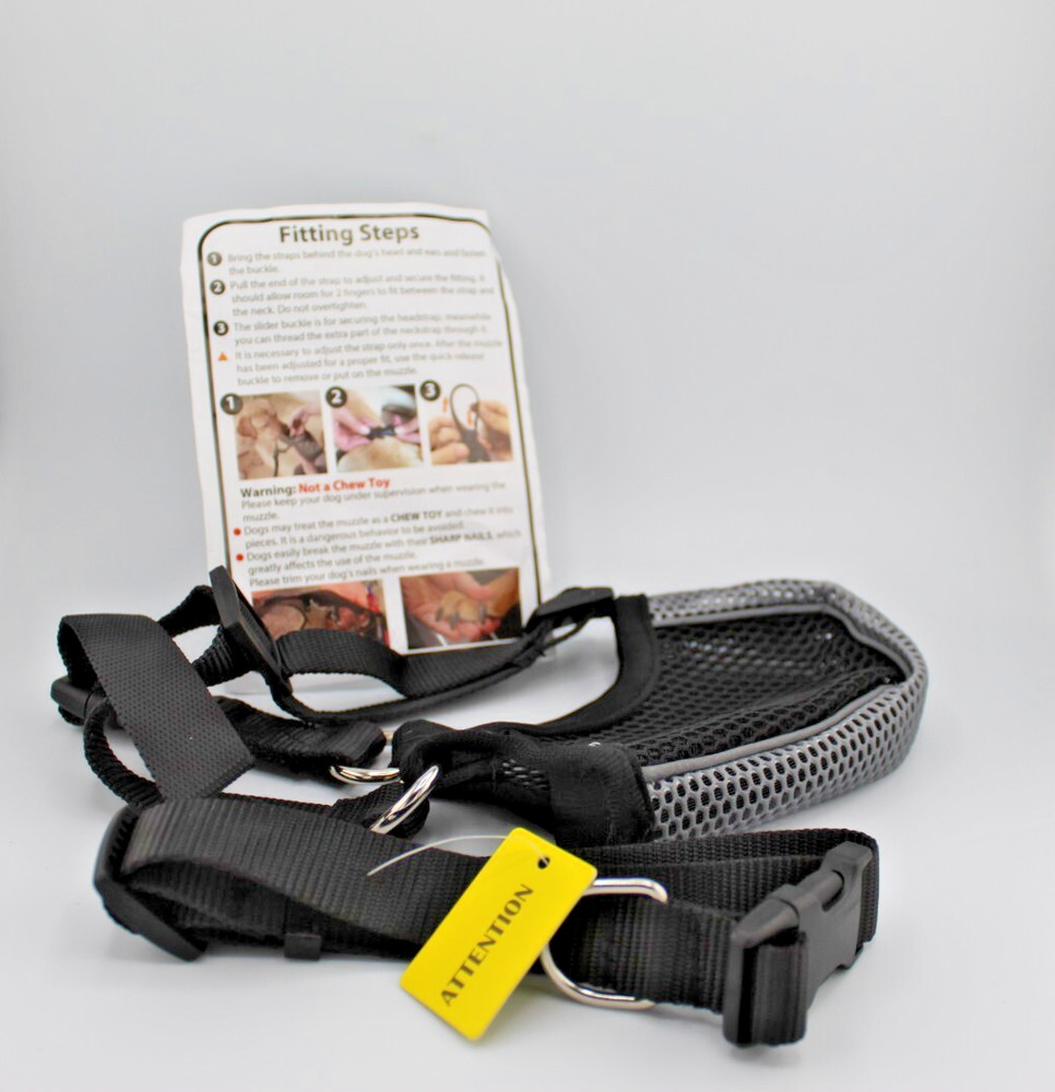 Mayerzon Dog Muzzle, Patented Mesh Soft Muzzles for Large Medium Small Dogs