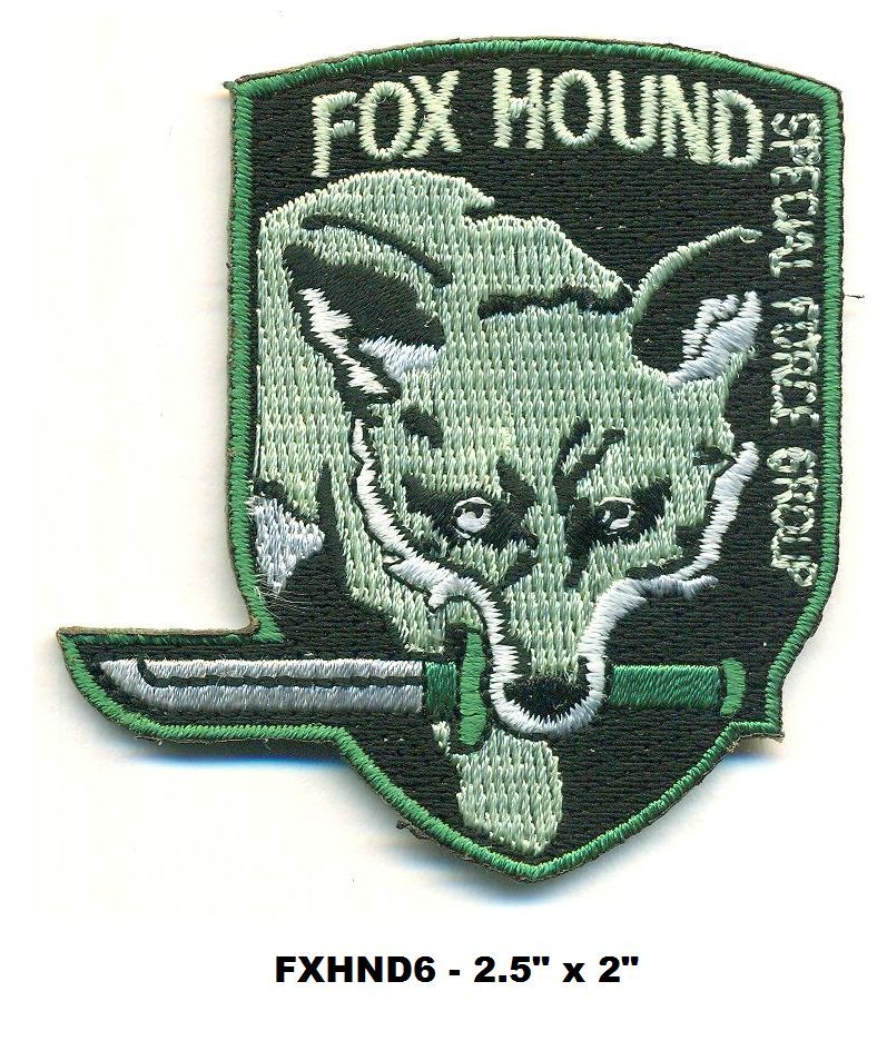 Mini Green Foxhound Patch for Beret - FXHND6