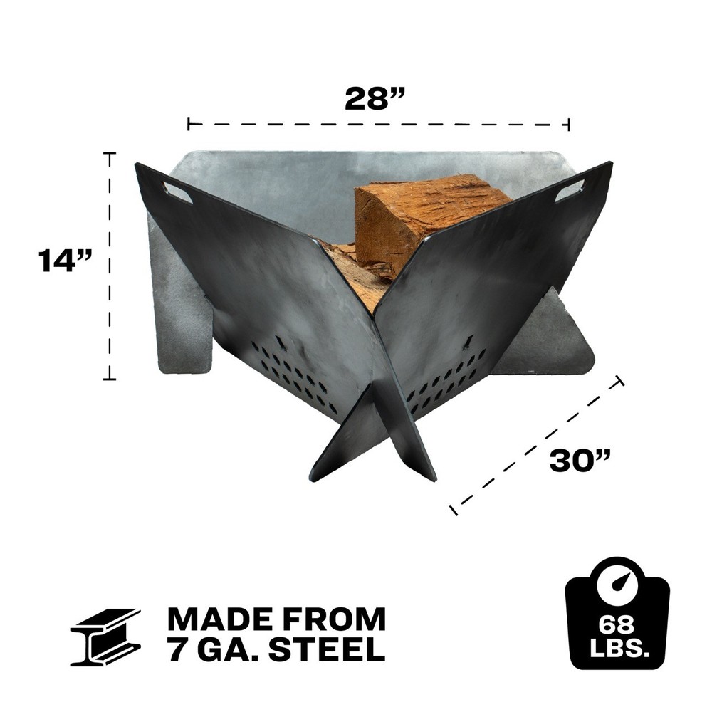 US Stove Triangular Firepit, Large