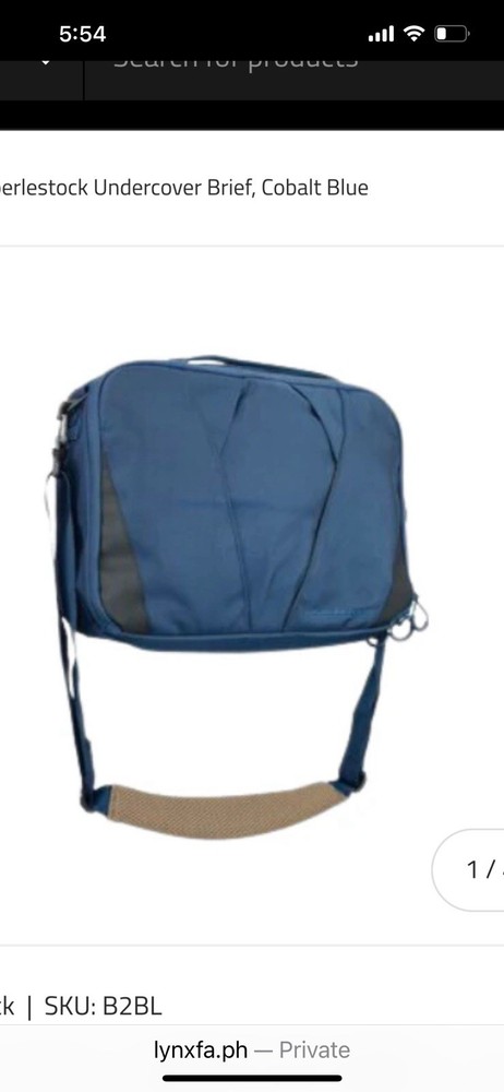 Eberlestock Undercover Computer Briefcase Cobalt Blu w/Conseal Carry Pocket E60