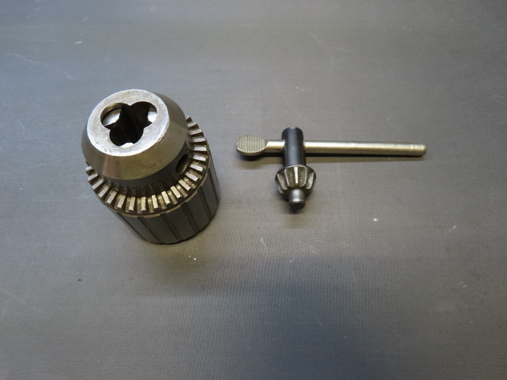 Jacobs No. 34 drill chuck W/key 0-1/2" capacity