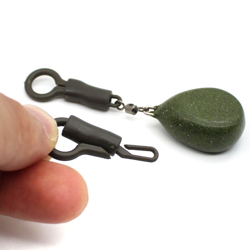 MOD BROWN OR GREEN BACK LEAD CLIPS / LOOPS WITH LOCKING SLEEVE