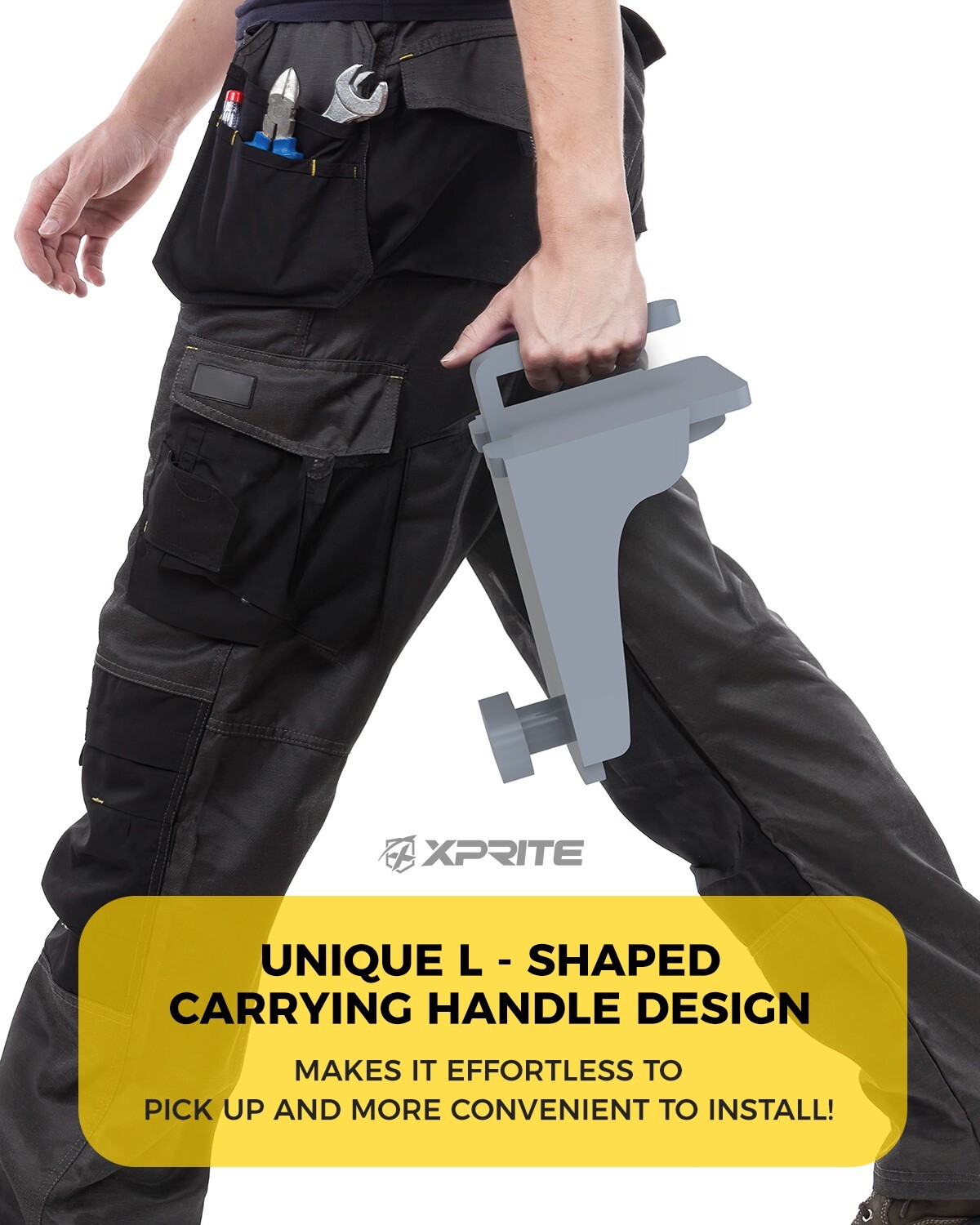 Steel Shipping Container Jack Lug with L-Shaped Handle, Jack Leveling Attachment