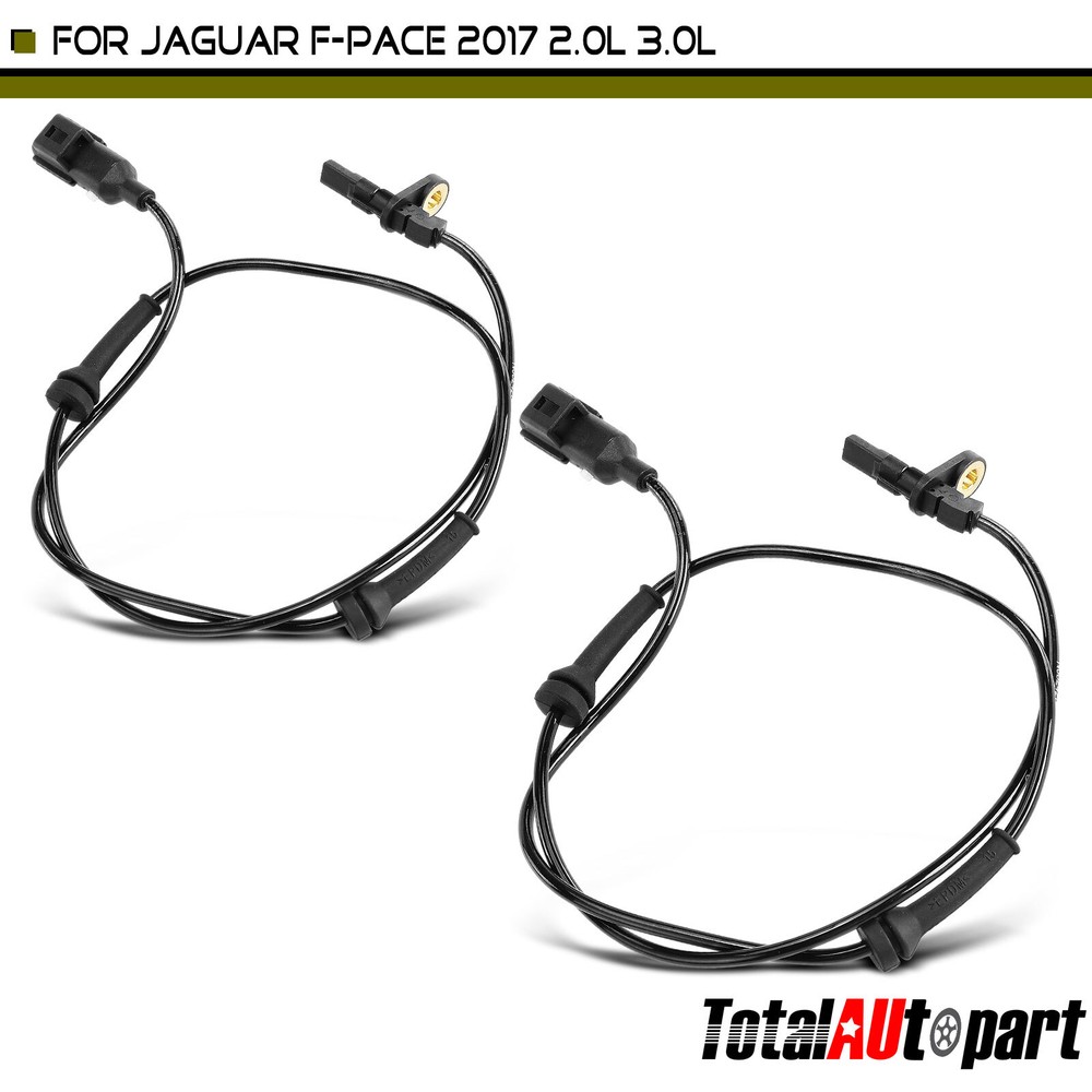 New 2Pcs ABS Wheel Speed Sensor for Jaguar F-Pace 2017 Front Left & Right Side