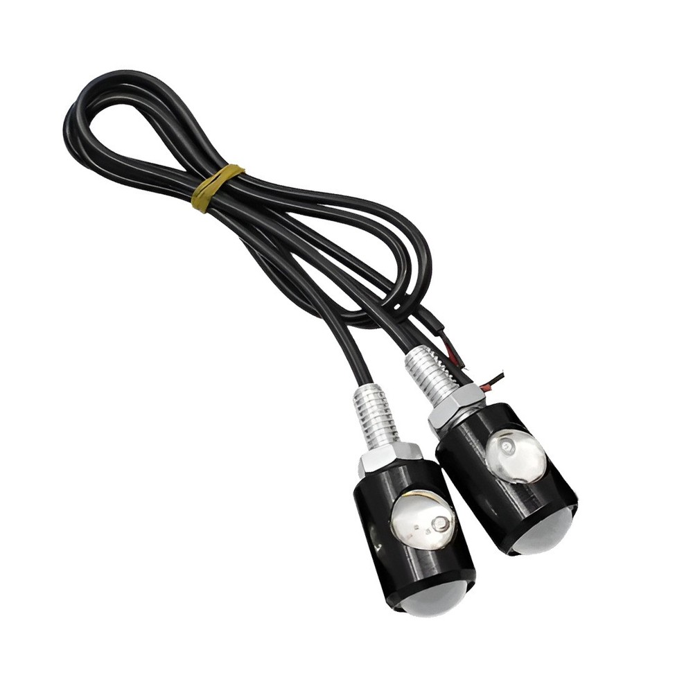 4x Motorcycle White LED Turn Signal Light Mini Micro Eagle Eye Indicator 12V