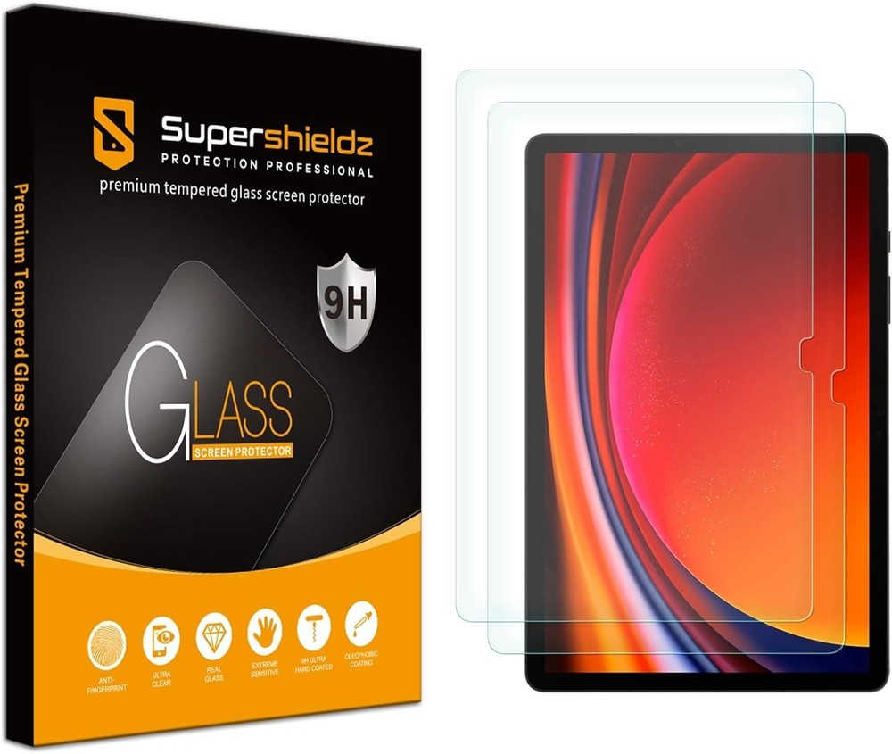 Two Pack Tempered Glass Screen Protectors for Samsung Galaxy Tablets