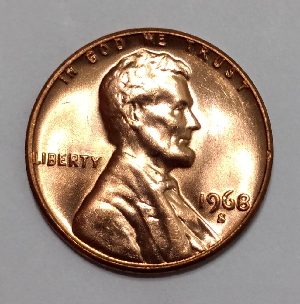 1968-S Gem Mint State Lincoln Cent