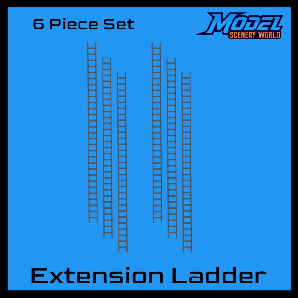 Extension Ladder (4pcs) - O Scale - Gray