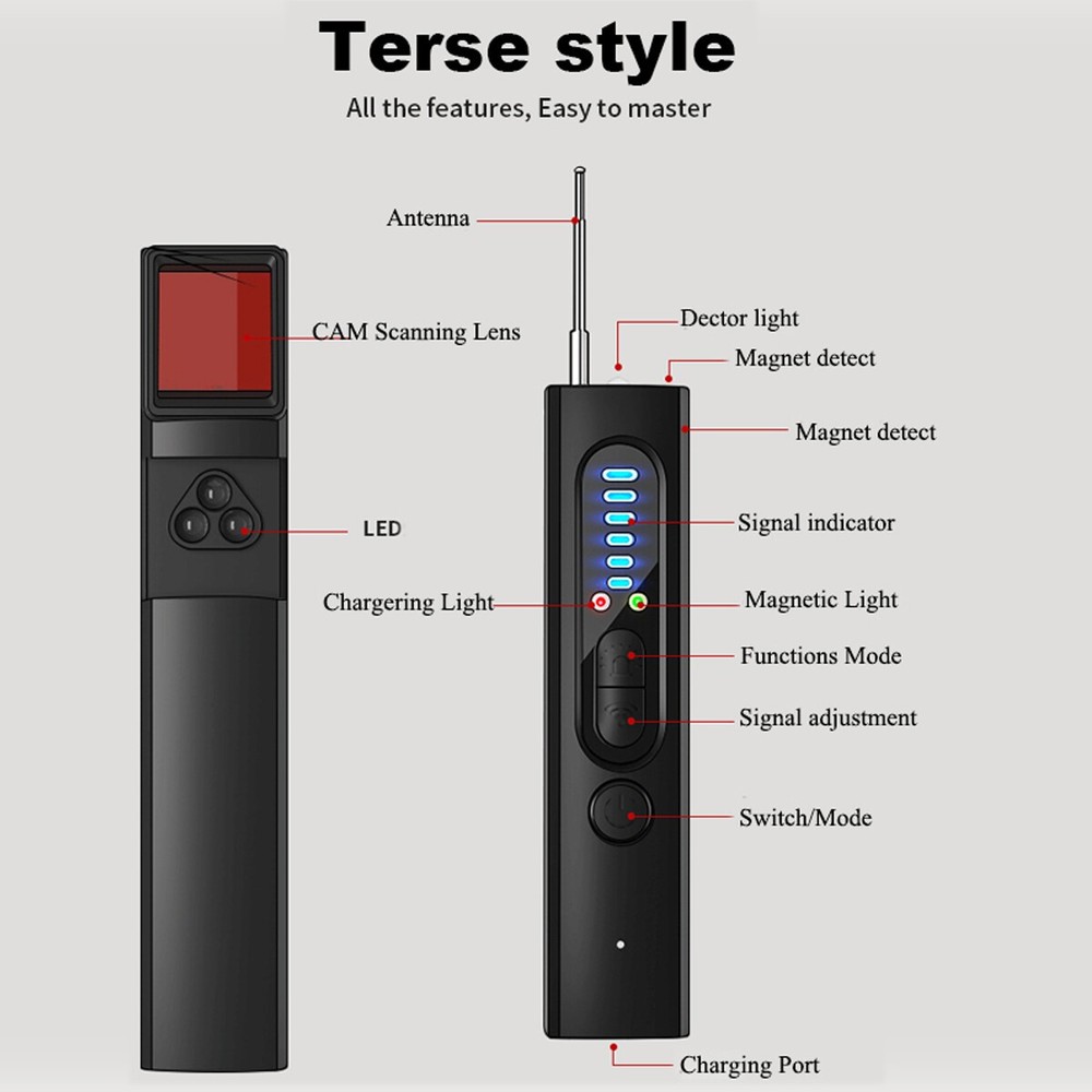 Hidden Camera Detector Camera Detector, Anti Spy, GPS Tracker Detector, Portable